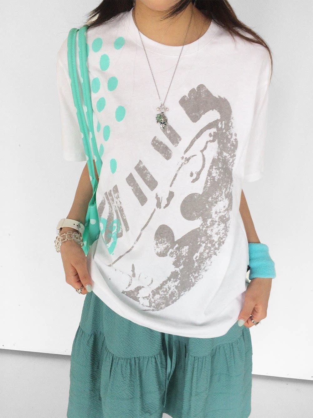 innomoood Distressed Print Colorblock Polka Dot Women&