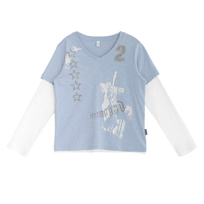 innomoood_Distressed_Printed_Faux_Layer_V-neck_Women&