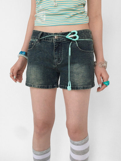 innomoood Distressed Vintage Wash Low Waist Stretch Women&