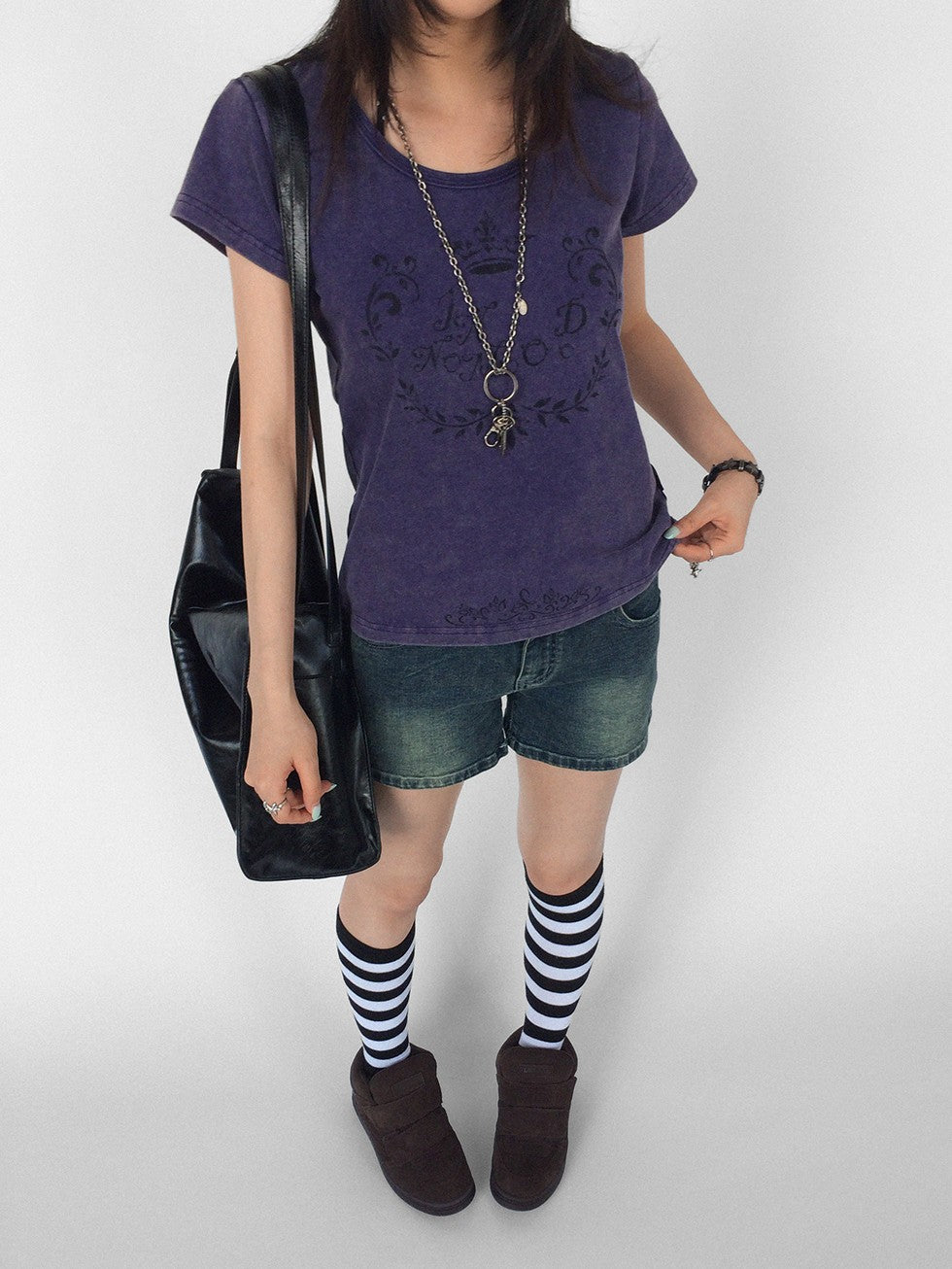 innomoood Distressed Vintage Wash Low Waist Stretch Women&
