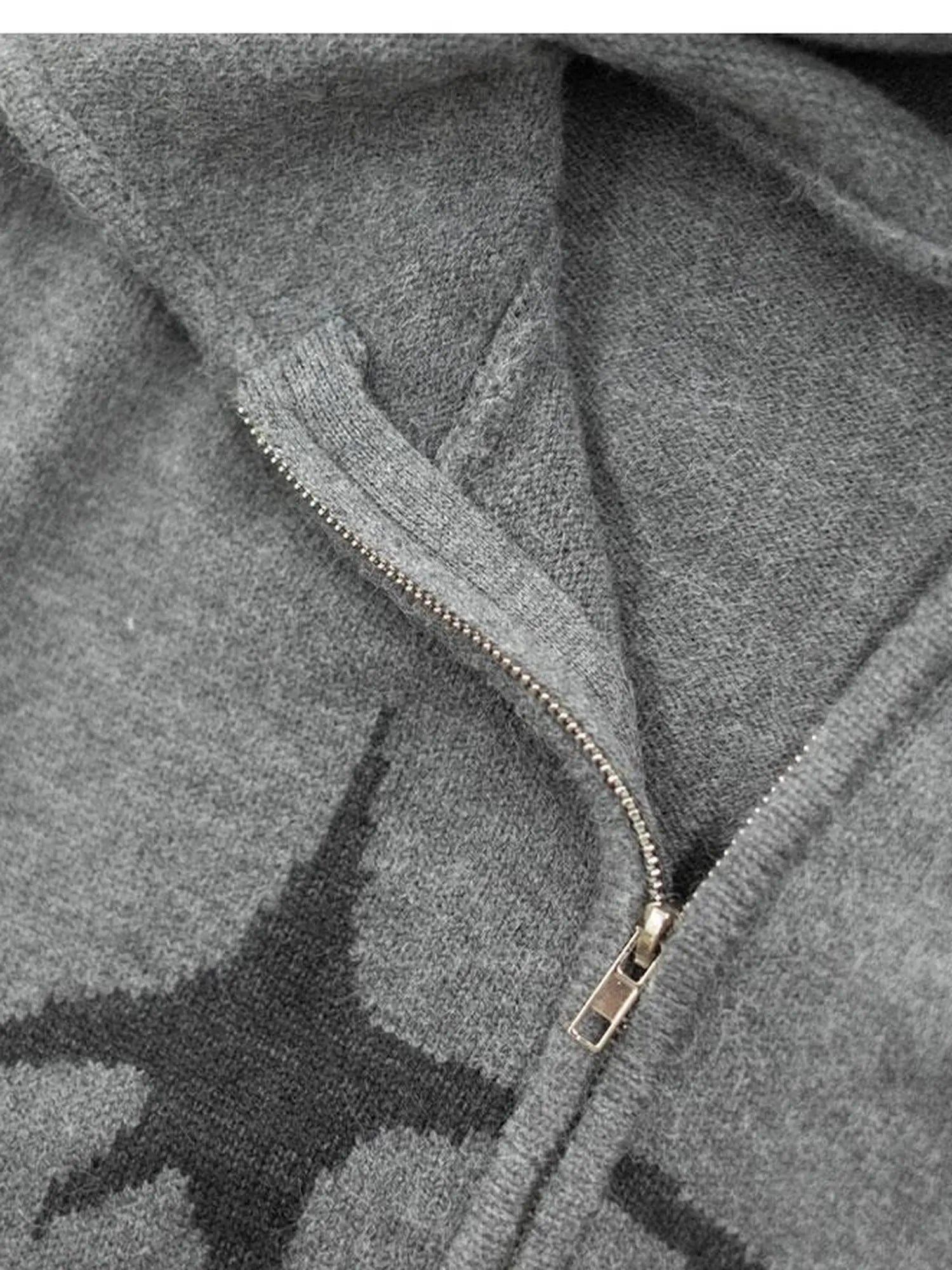 Double Star Orbit Hooded Sweater V-neck T-shirt Long Sleeve