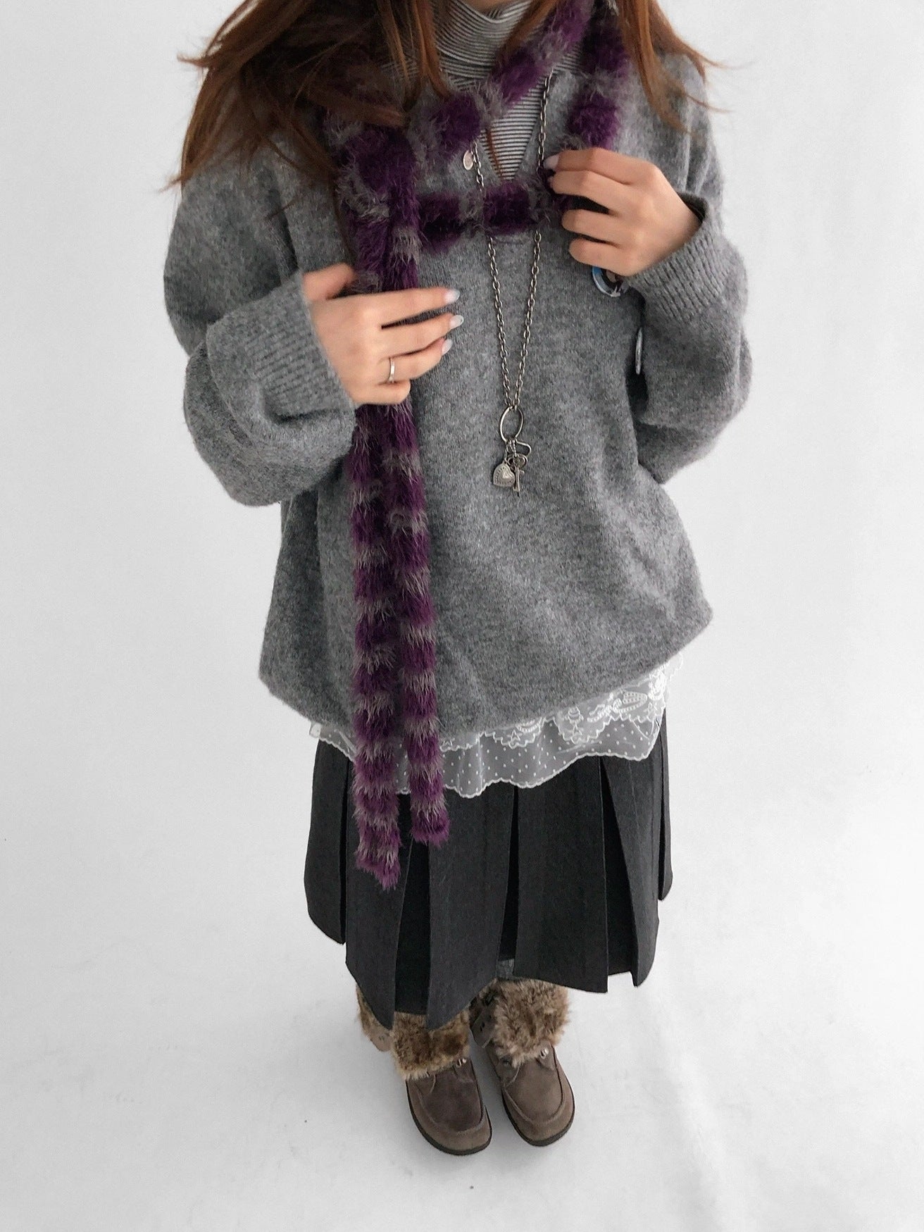 innomoood Embroidered Lace Double Layer A Line High Waist Women Tie Waist Accessories