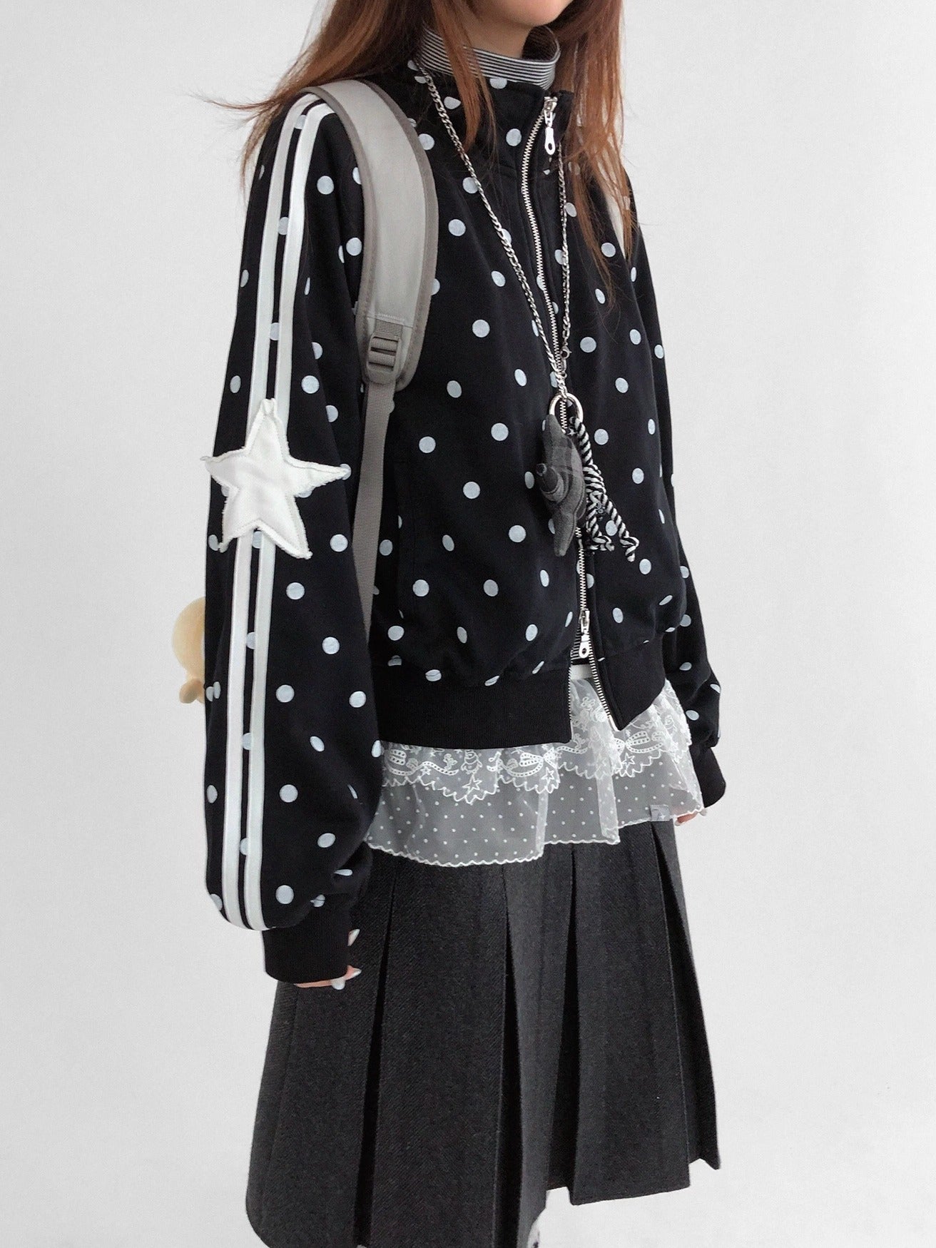 innomoood Embroidered Lace Double Layer A Line High Waist Women Tie Waist Accessories