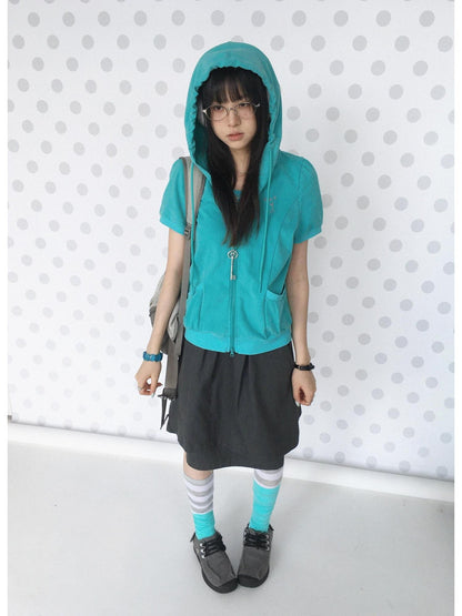 innomoood Embroidered Short Sleeve Solid Casual Women&