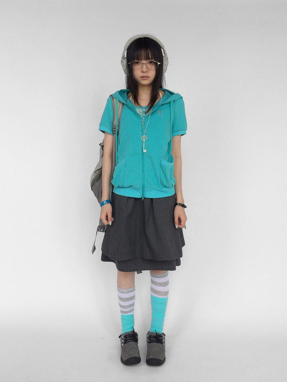 innomoood Embroidered Short Sleeve Solid Casual Women&