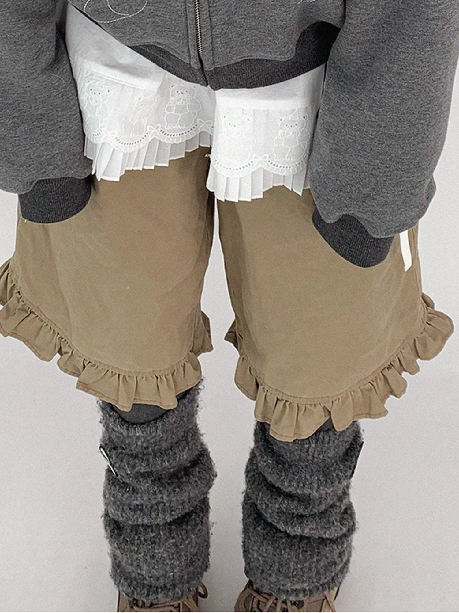 Embroidery Hooded Cardigan Short Jacket