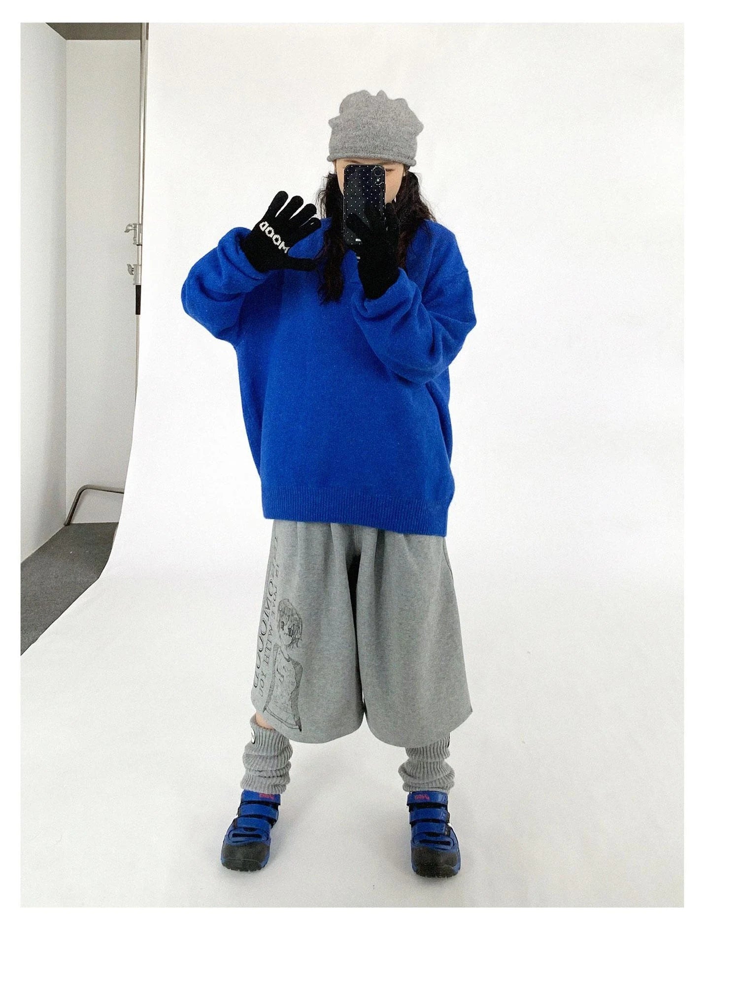 Emotional Touchscreen Wool Gloves With Heart Pattern