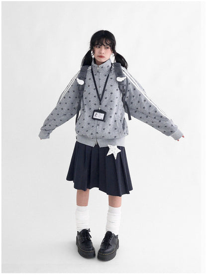 Fragment Star Print Hooded Sweatshirt