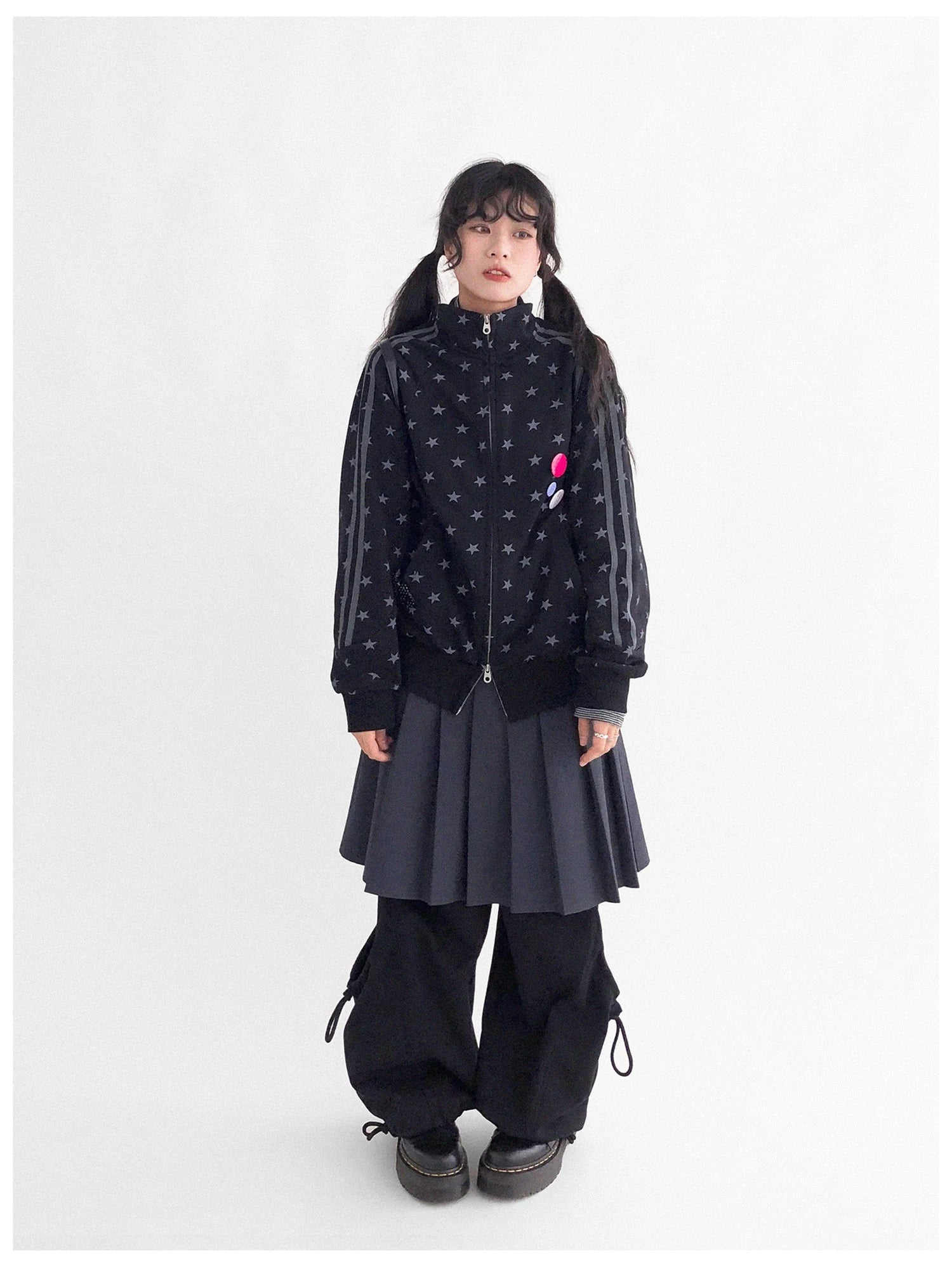 Fragment Star Print Hooded Sweatshirt