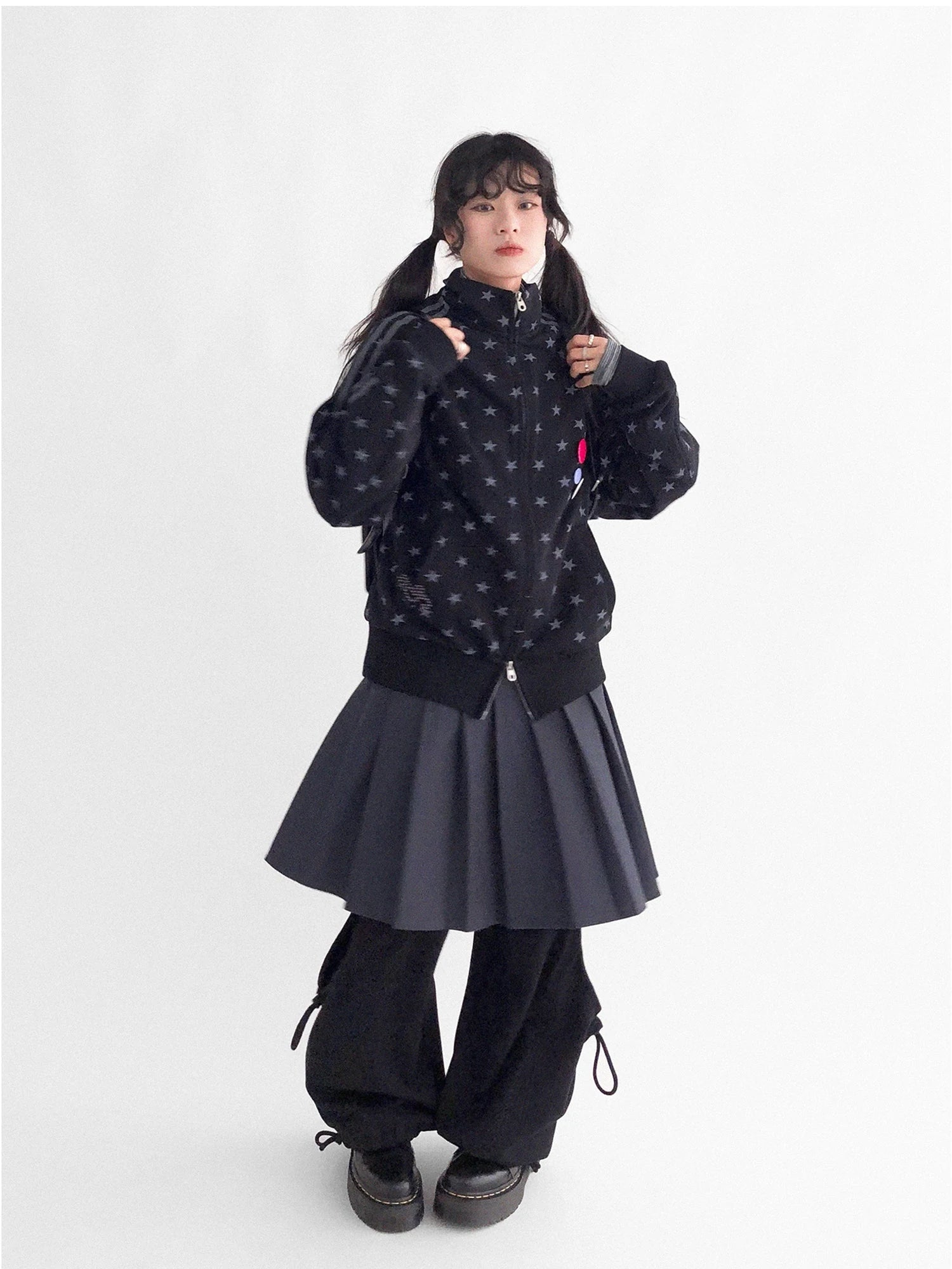 Fragment Star Print Hooded Sweatshirt