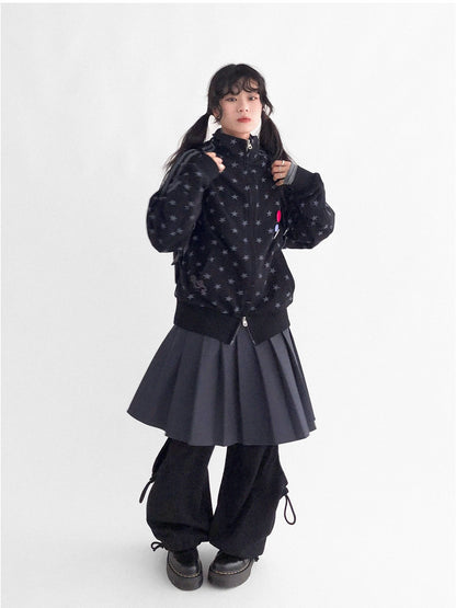 Fragment Star Print Hooded Sweatshirt