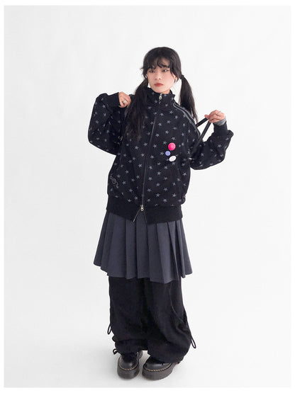 innomoood Fragment Star Print Hooded Sweatshirt