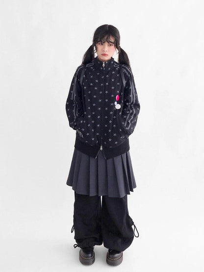 Fragment Star Print Hooded Sweatshirt