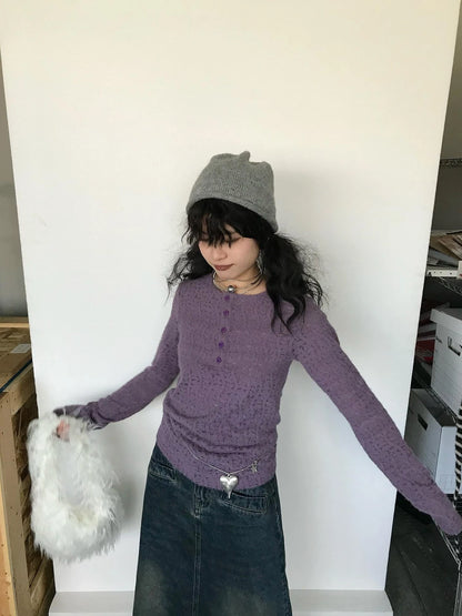 Furry Lace Thermal Long Sleeve Top With Scarf