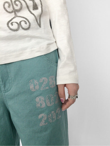 innomoood Geometric Print Washed Flared Women&