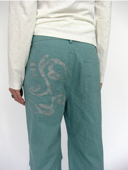 innomoood Geometric Print Washed Flared Women&