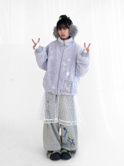 innomoood Glacier Blue Embroidered Printed Applique Women&