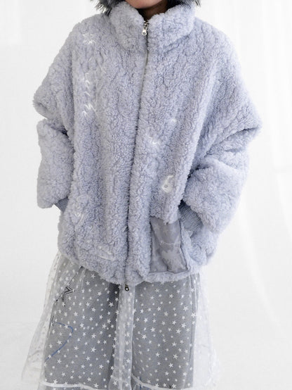 innomoood Glacier Blue Embroidered Printed Applique Women&