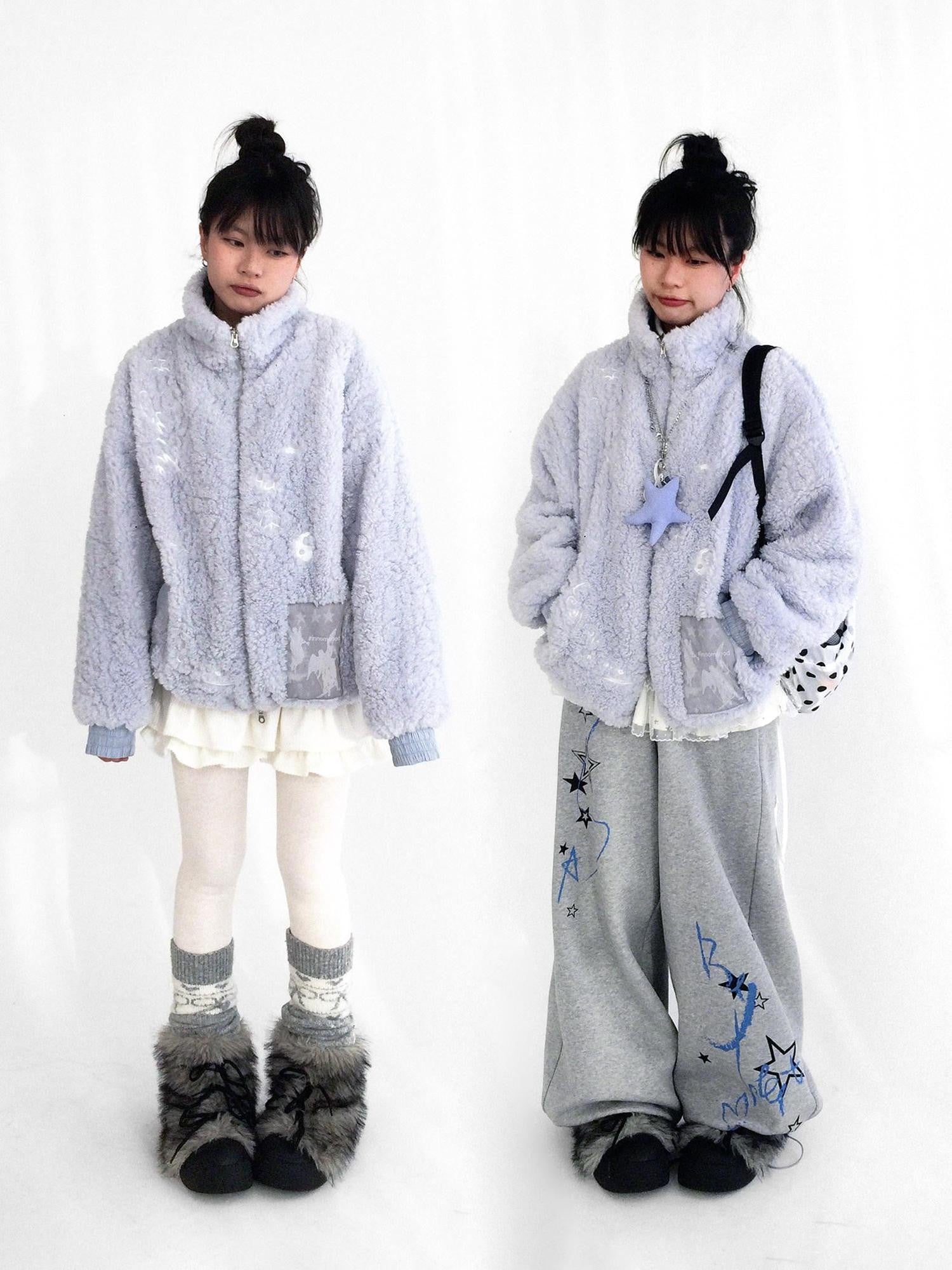 innomoood Glacier Blue Embroidered Printed Applique Women&