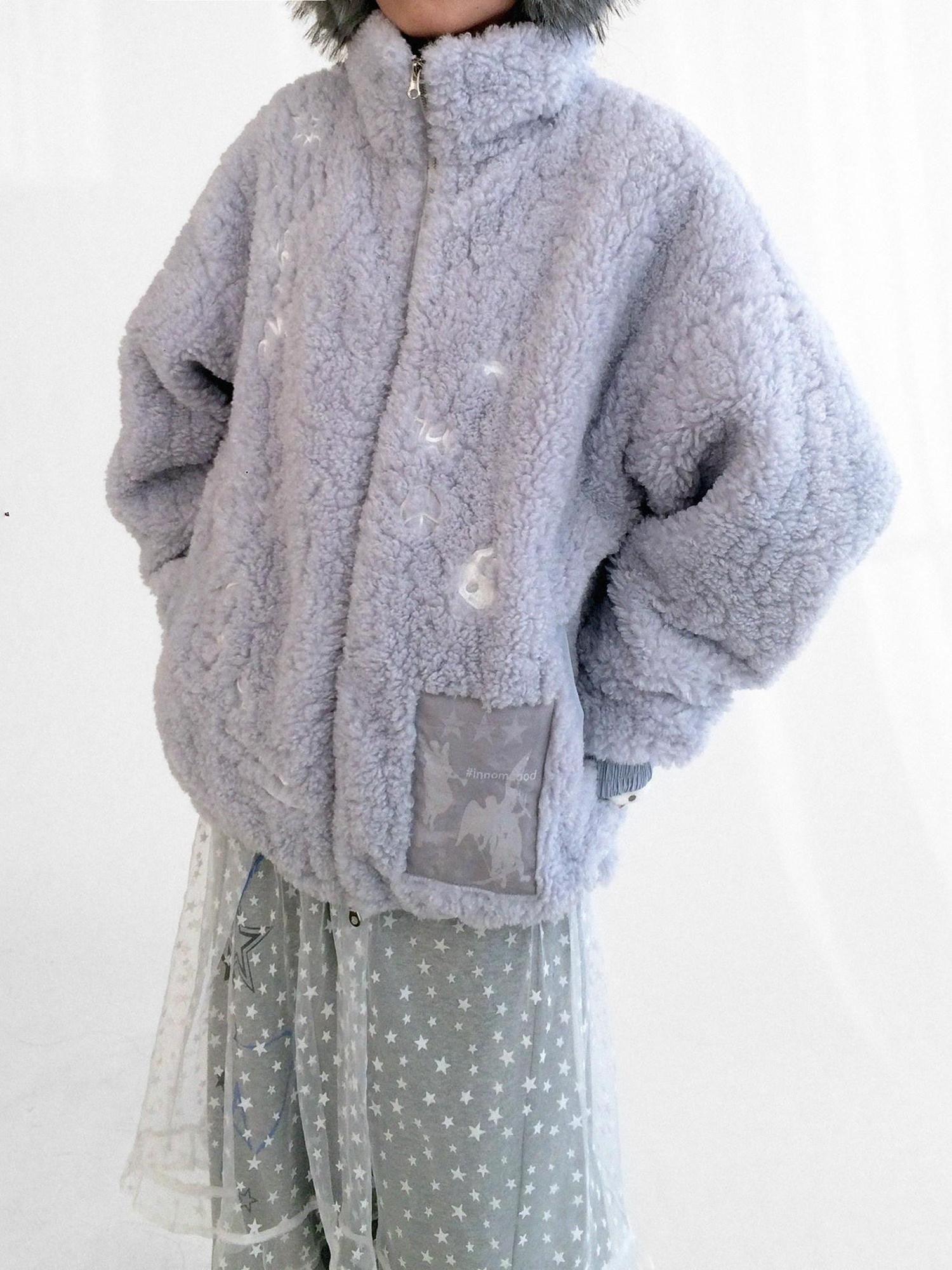 innomoood Glacier Blue Embroidered Printed Applique Women&