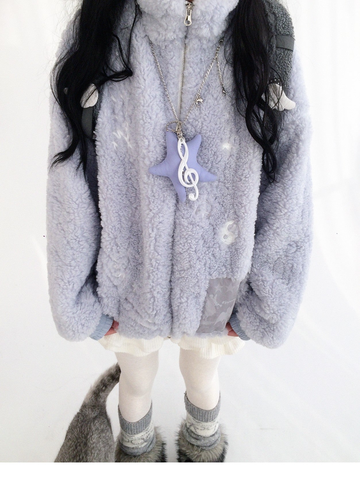 innomoood Glacier Blue Embroidered Printed Applique Women&