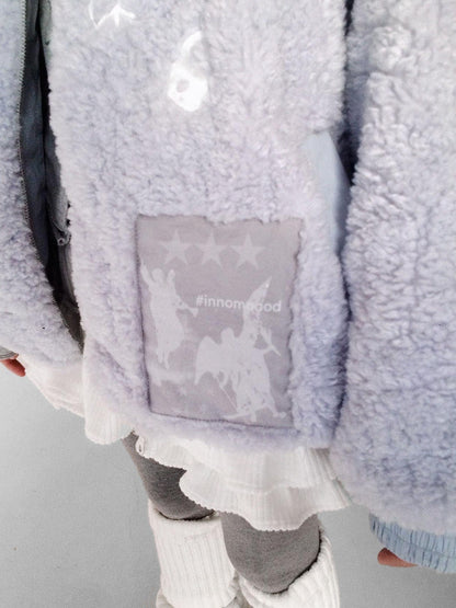 innomoood Glacier Blue Embroidered Printed Applique Women&