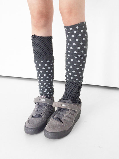 innomoood Gray Blue Polka Dot Patchwork Slouchy Women&
