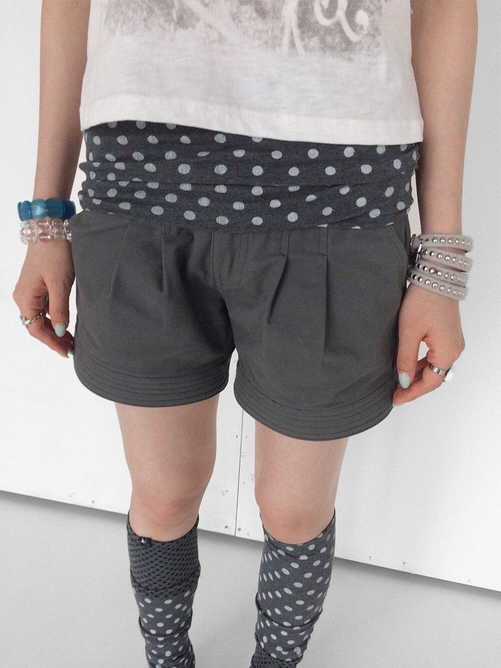 innomoood Gray Blue Polka Dot Patchwork Slouchy Women&
