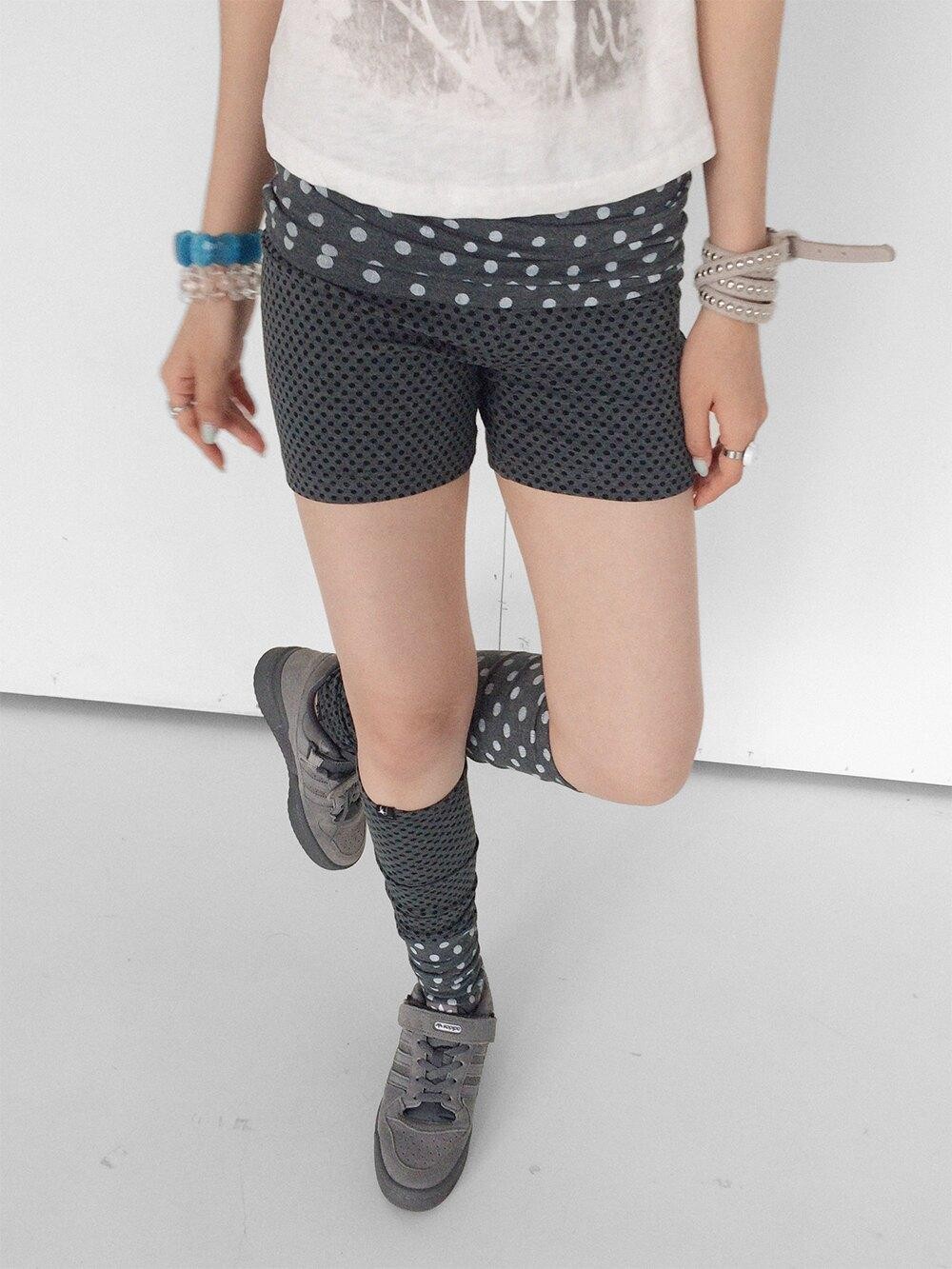 innomoood Gray Blue Polka Dot Patchwork Slouchy Women&