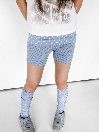 innomoood Gray Blue Polka Dot Patchwork Slouchy Women&