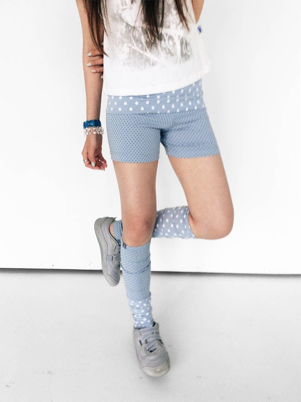 innomoood Gray Blue Polka Dot Patchwork Slouchy Women&
