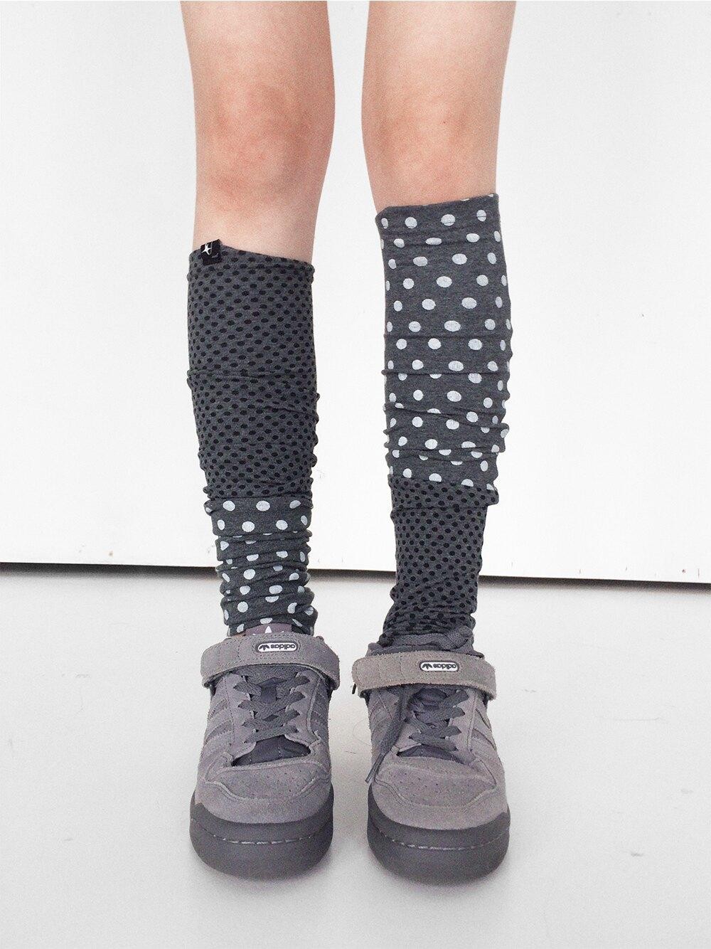 innomoood Gray Blue Polka Dot Patchwork Slouchy Women&