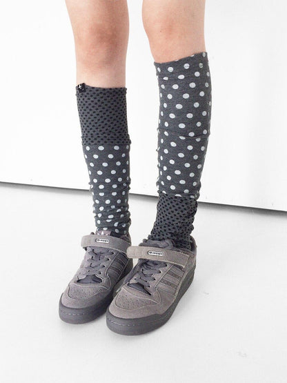 innomoood Gray Blue Polka Dot Patchwork Slouchy Women&