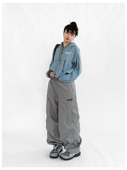 innomoood Heavy Duty Adjustable Cargo Parachute Pants
