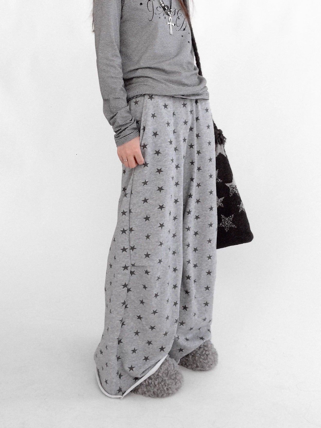 innomoood High Waist Wide Leg Cotton Loose Fit Women Commuter Office Long Pants