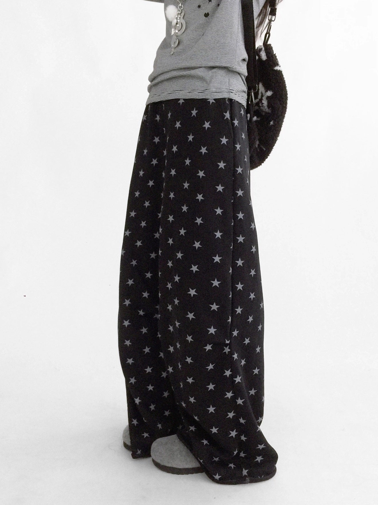 innomoood High Waist Wide Leg Cotton Loose Fit Women Commuter Office Long Pants