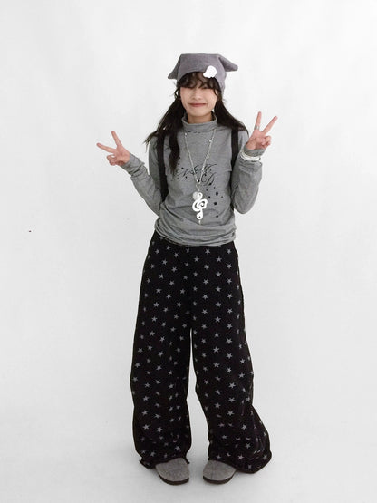 innomoood High Waist Wide Leg Cotton Loose Fit Women Commuter Office Long Pants