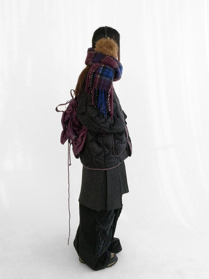 innomoood Insulated Polyester Loose Fit Hooded Midlength Commuter Women Zipper Coat