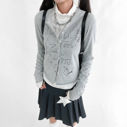 innomoood_Japanese_Manga_Sketch_Feel_Open_Front_T-shirt_Long_Sleeve_Short_Coat_Thin_Inner_Layer_MISSTT