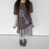 innomoood Key Print Metallic Foil Round Neck Women&