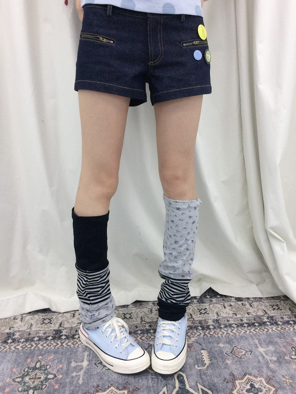 innomoood Knee High Patchwork Floral Striped Women&