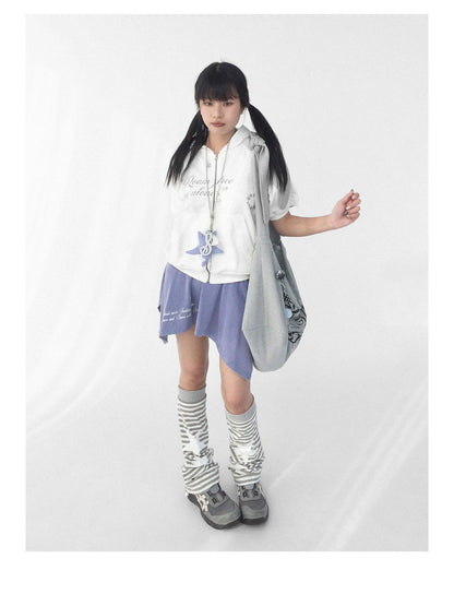 innomoood Knitted Dot Star Print Crossbody Bag Adjustable Strap
