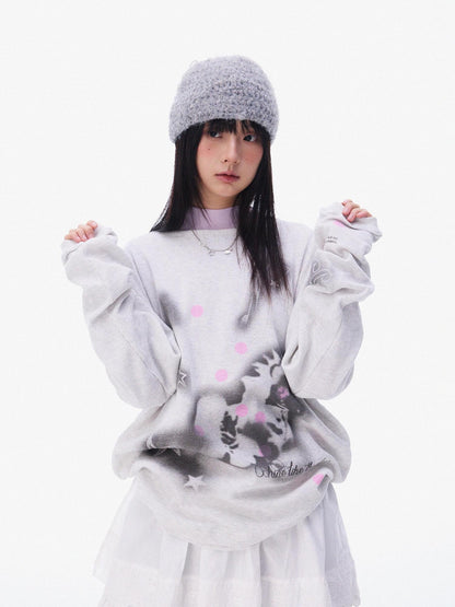 innomoood Light Gray Spray Pony Polka Dot Print Women&