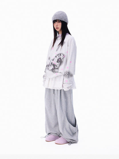 innomoood Light Gray Spray Pony Polka Dot Print Women&