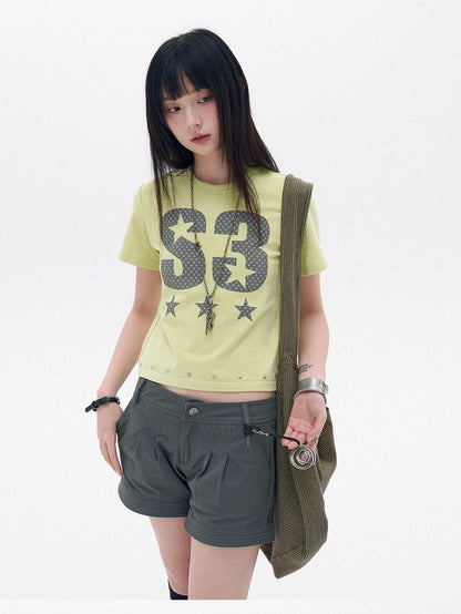 innomoood Lightweight Mountain Pocketed Button Natural Waist Women&