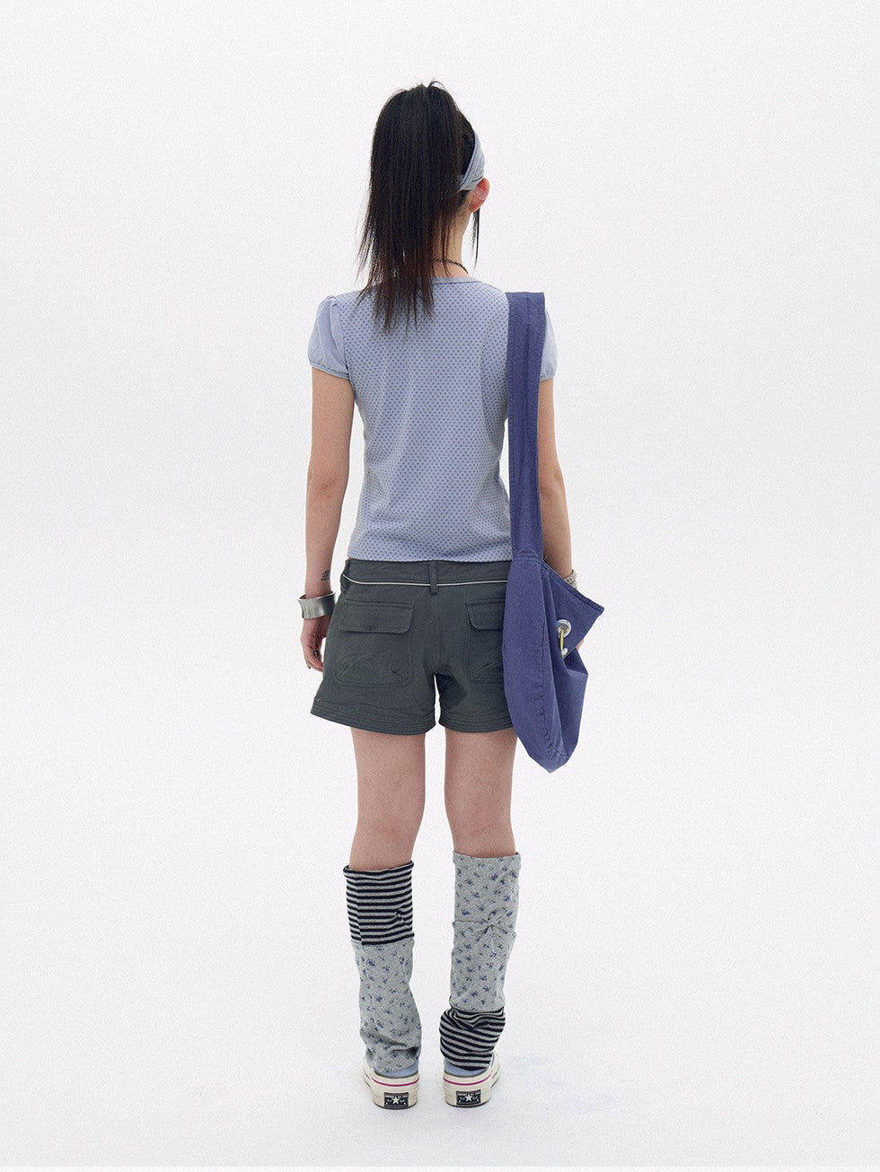 innomoood Lightweight Mountain Pocketed Button Natural Waist Women&