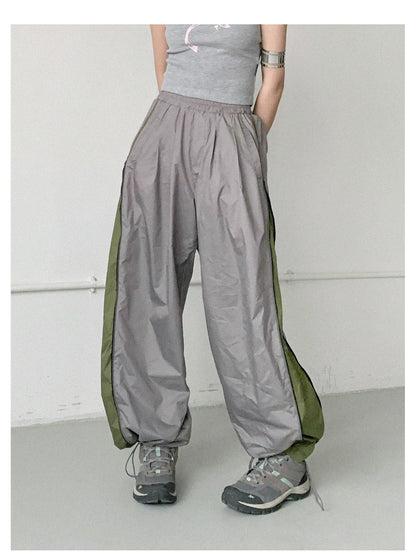 innomoood Lightweight Reflective Contrast Zip Outdoor Sports Pants