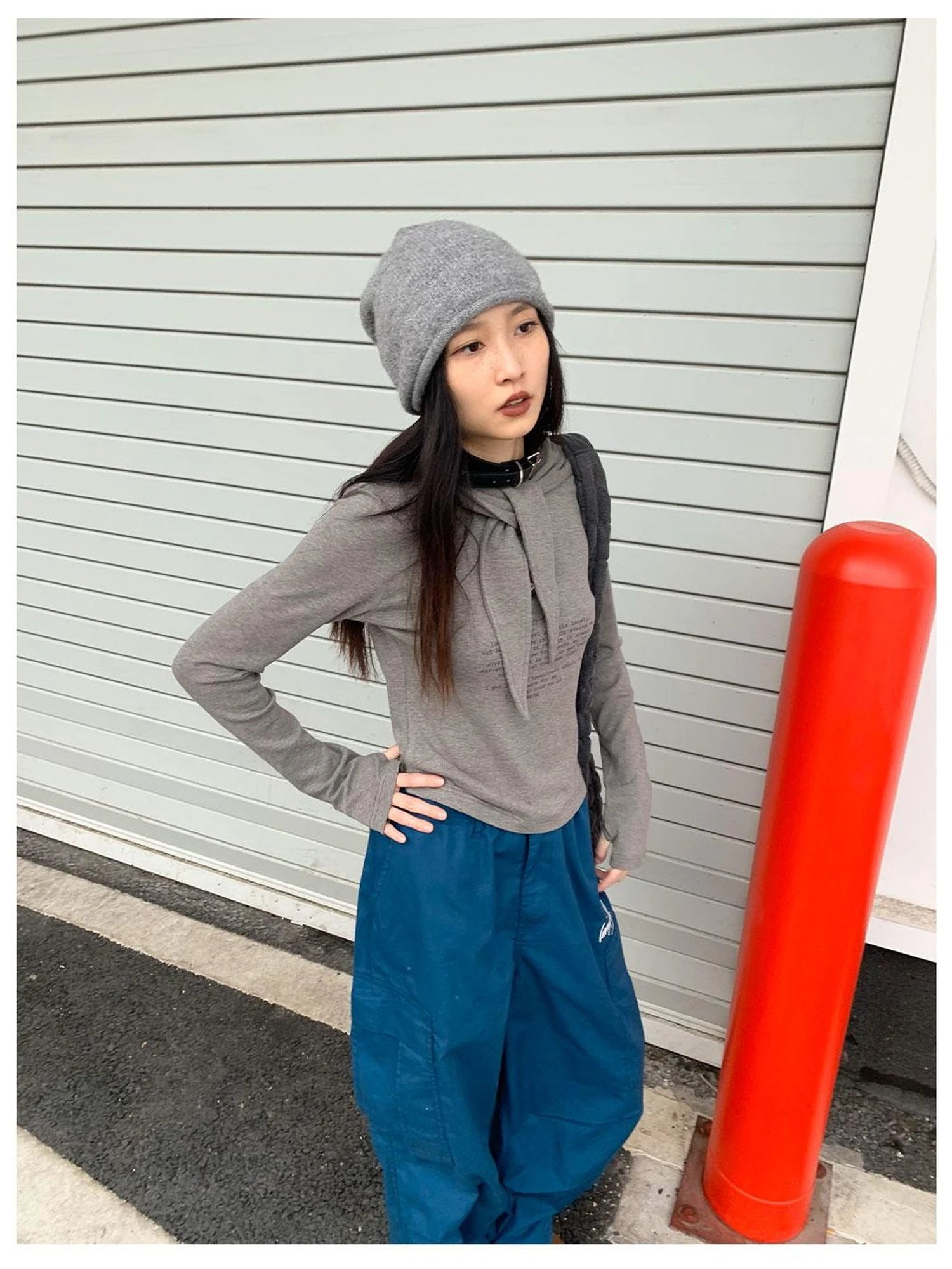 Lonely Letter Print Hooded Long Sleeve T-shirt