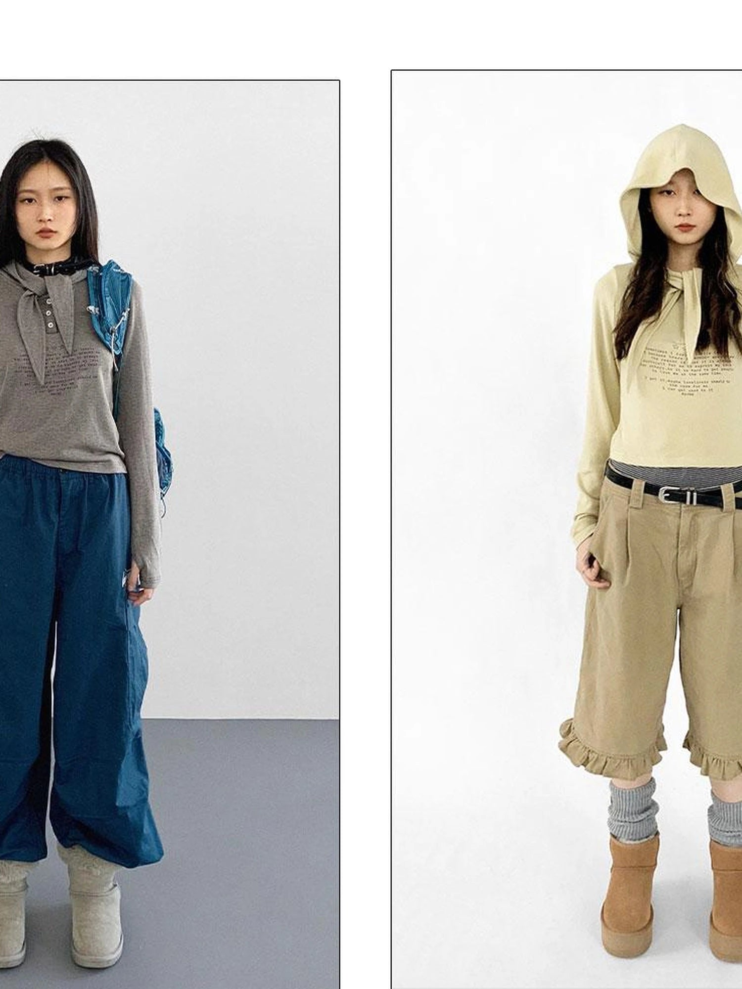 Lonely Letter Print Hooded Long Sleeve T-shirt