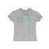 innomoood Mint Polka Dot Print Puff Sleeve Hooded Women&